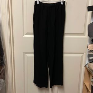J. Jill black crepe high rise wide leg cropped summer pants
